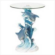 Wolf Glass Top Novelty Table Item of the Month at Sandy's Stuff n` Su